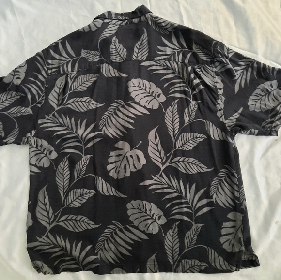 Jamaica Jaxx- Black 100% Silk Floral Shirt, Men's Size 2XL - Picture 8 of 8